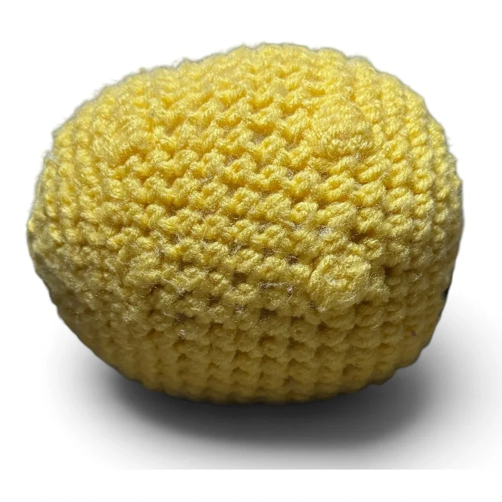 Handmade Yellow Crochet Cat Plush Amigurumi Stuffed Animal Kawaii 5.5
